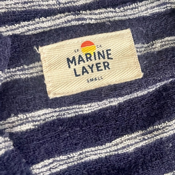 Marine Layer Terrycloth Navy / White Striped Romper! - Picture 7 of 10